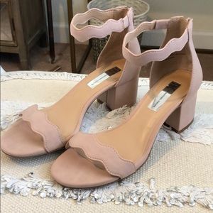 Nude heels sandals